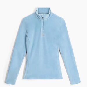 NWOT - WARM ski base layer Spyder Women's Light Blue Fleece Pullover